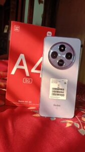 Redmi A4 5G Starry Black smartphone with 6.88-inch 120Hz display and 50MP dual camera