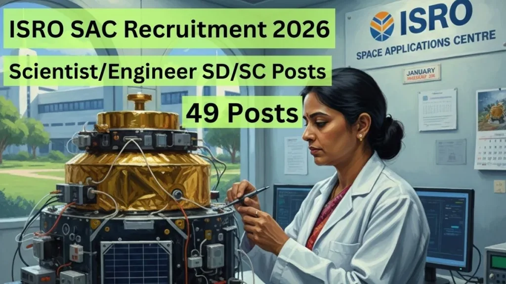 ISRO SAC Recruitment 2026 ScientistEngineer SDSC Posts Jobs