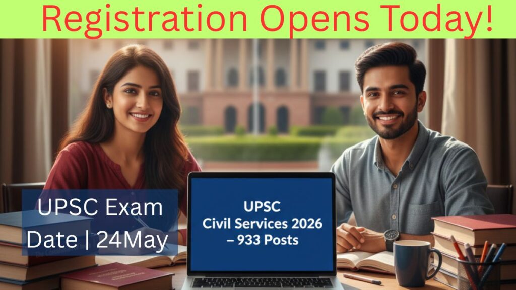 UPSC Civil Services 2026 registration opens today for 933 posts – apply online now