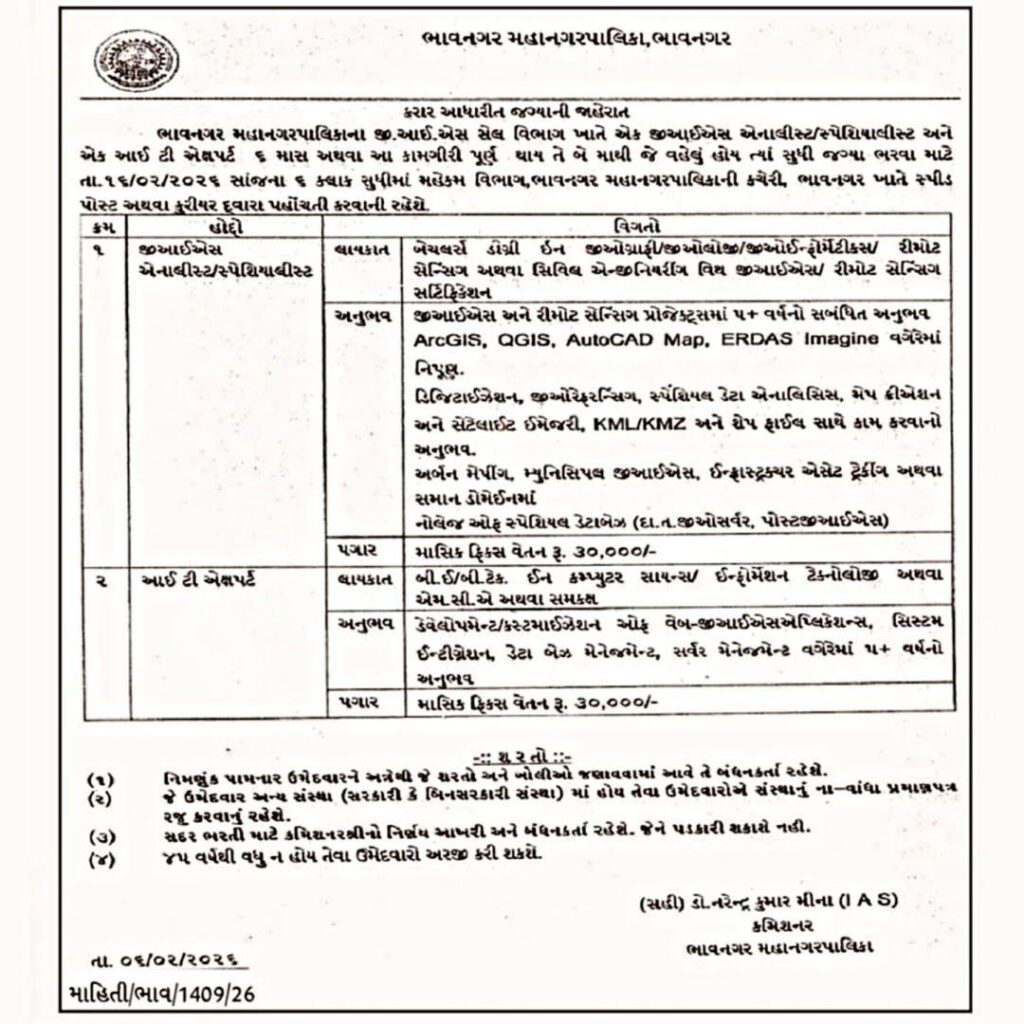 bhavnagar-municipal-corporation-gis-recruitment-2026